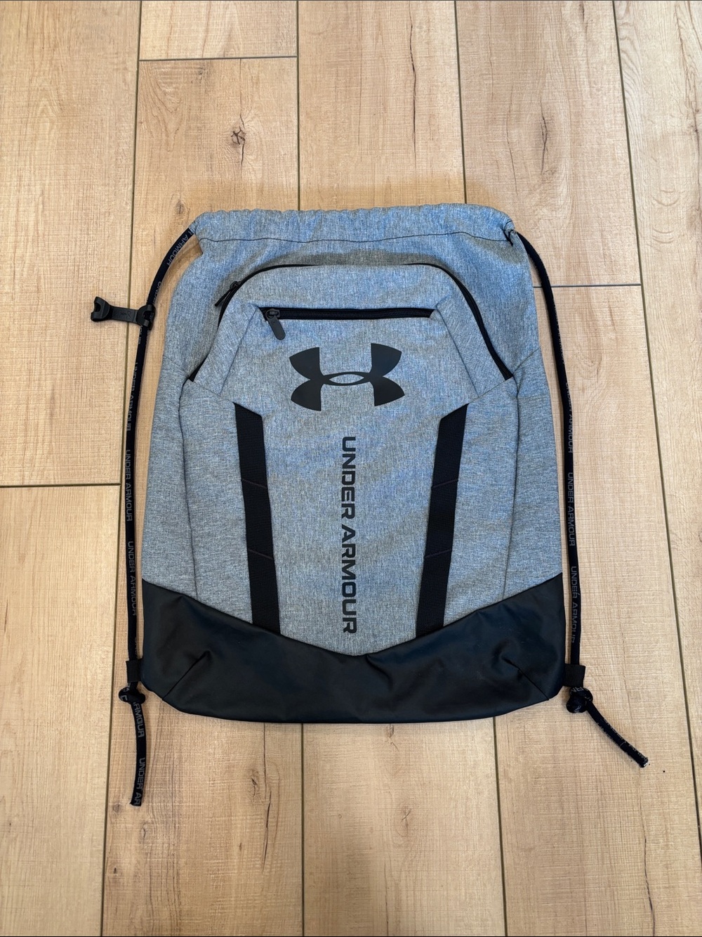 Under Armour Gray & Black Drawstring Backpack